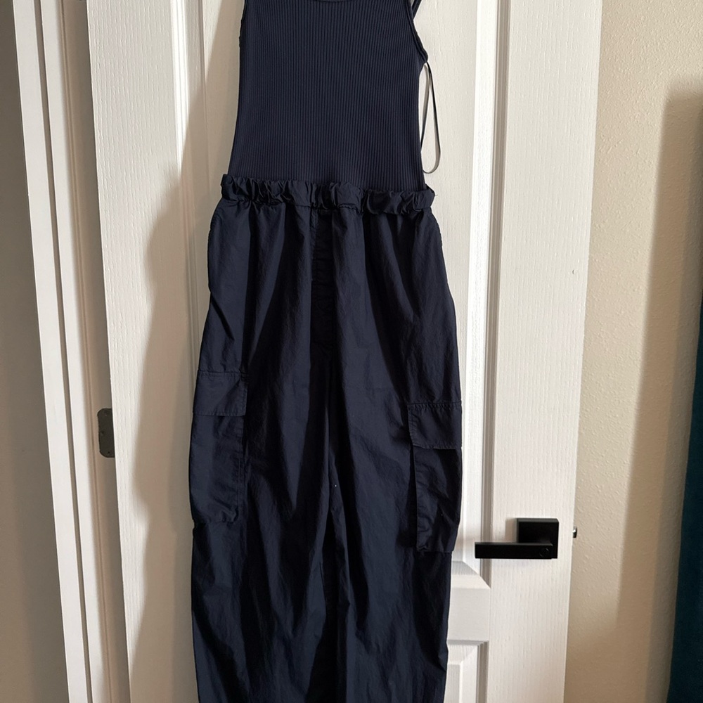 Mango Dark Blue Sleeveless Jumpsuit